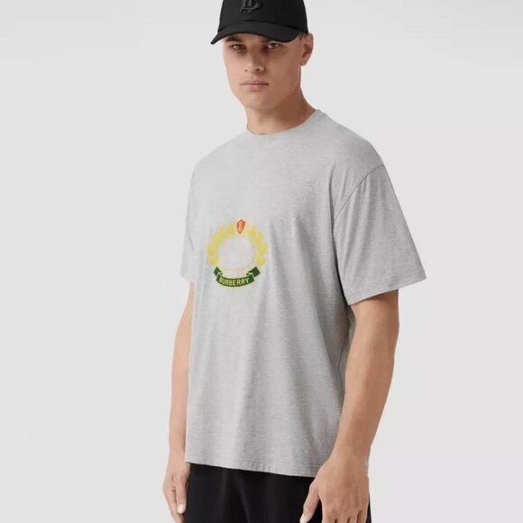 NWT Authentic BURBERRY Oak Leaf Crest Oversized T-Shirt grey - Picture 4 of 4
